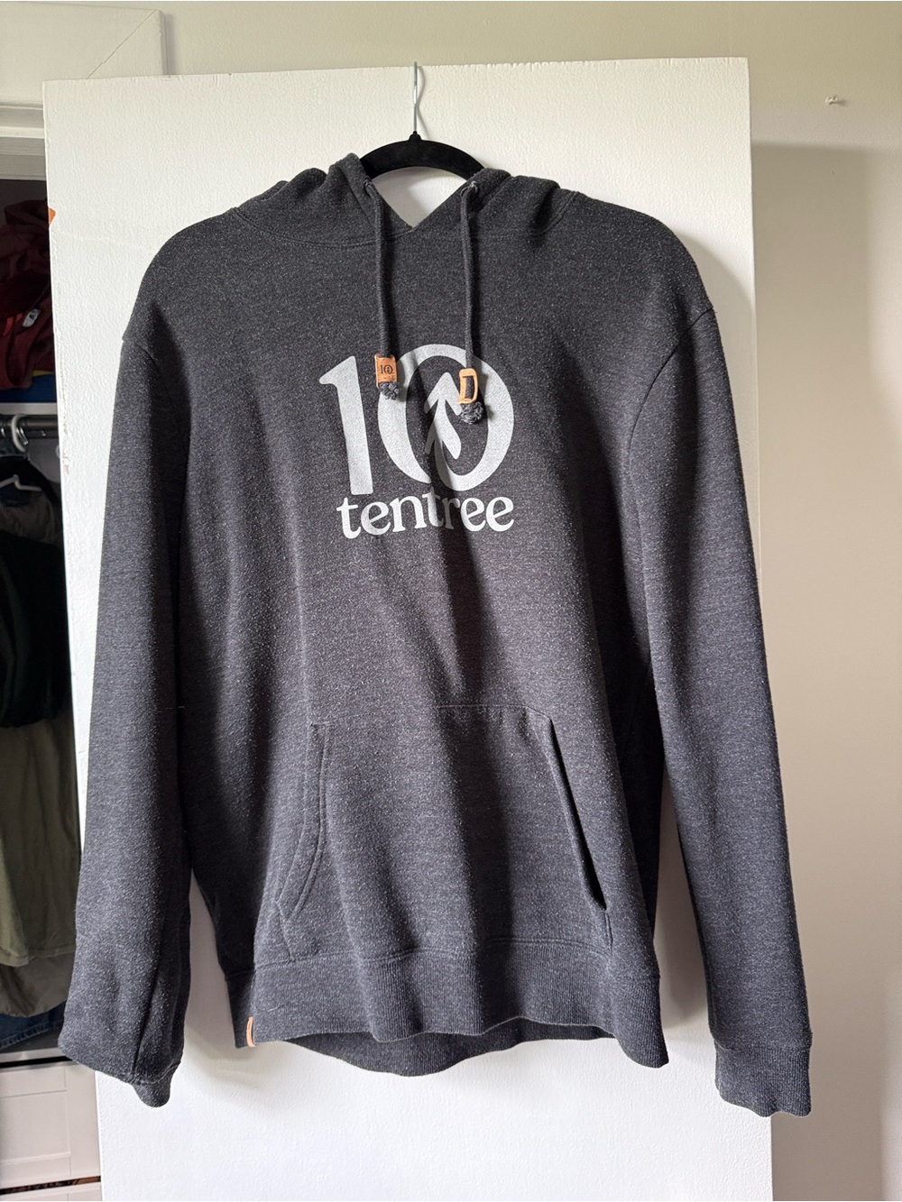 ten tree Men's Gray Pullover Hoodie Size Medium